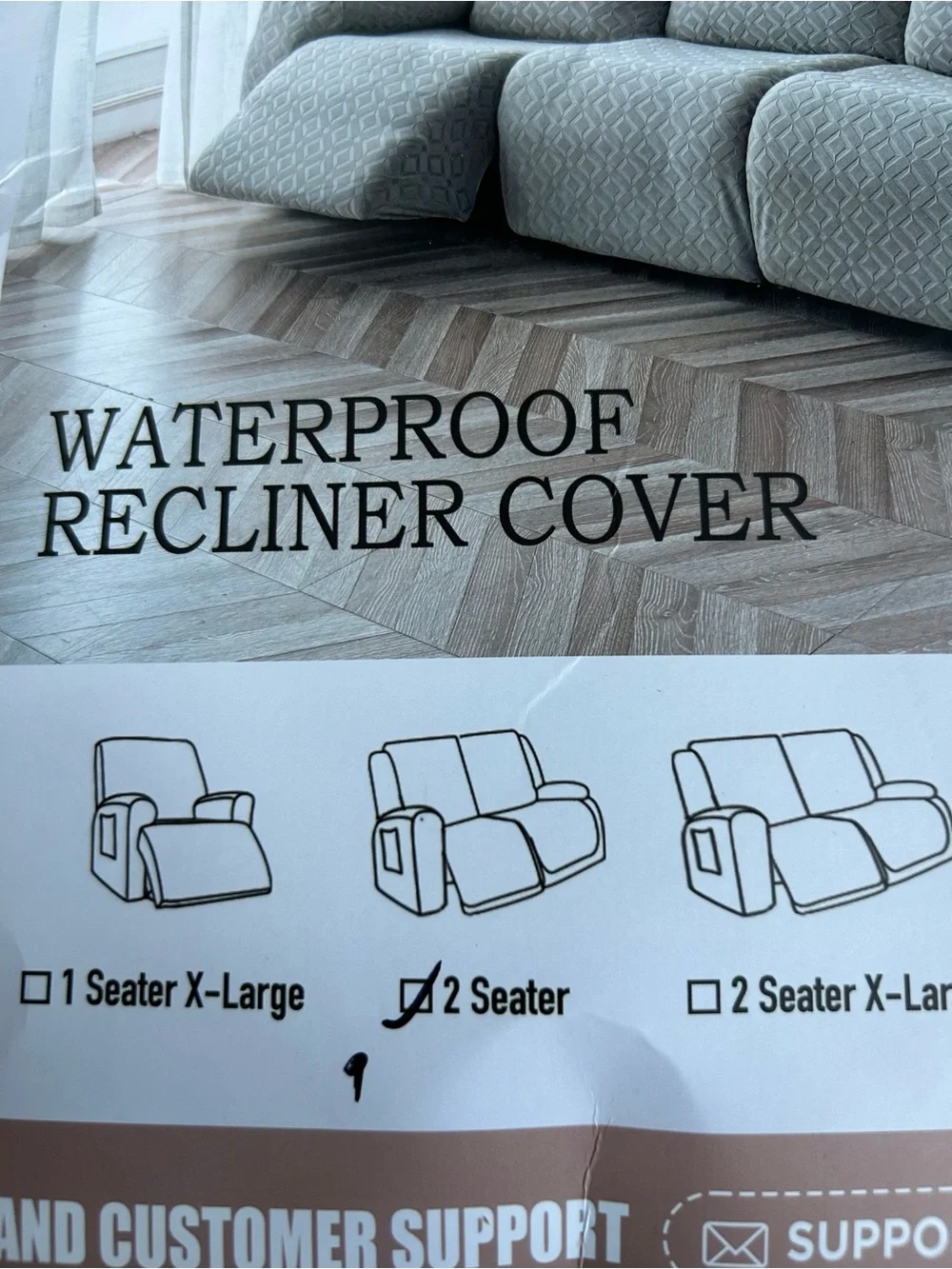 Gennia waterproof recliner cover 2 seater